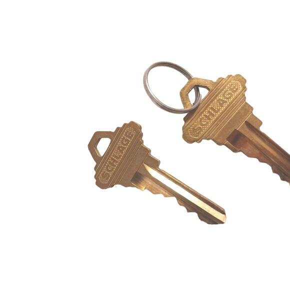 SCHLAGE Keyed SILVER SATIN FINISH Modern FRENCH Entry Lock DOOR KNOB w 2 Keys - Picture 13 of 13